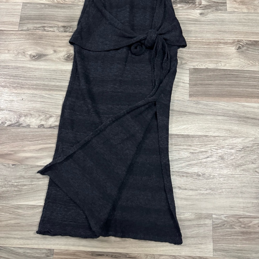Free People Beach Hamptons Black Knit Maxi Dress Size Extra Small - Picture 4 of 8